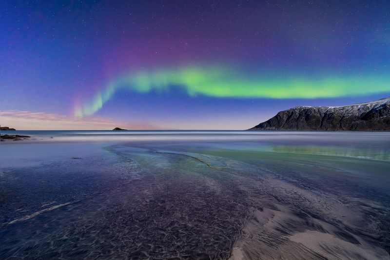 lofoten,norway,nightscape,mountain,aurora borealis,zeiss milvus 21mm night for aurora фото превью