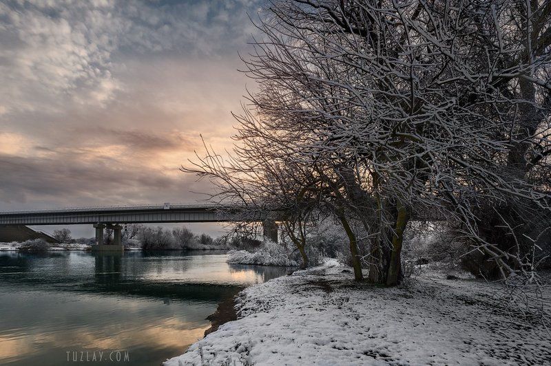 река кубань, кубань, речной пейзаж, январское утро, снег Однажды перед старым Новым годом на Кубани... фото превью