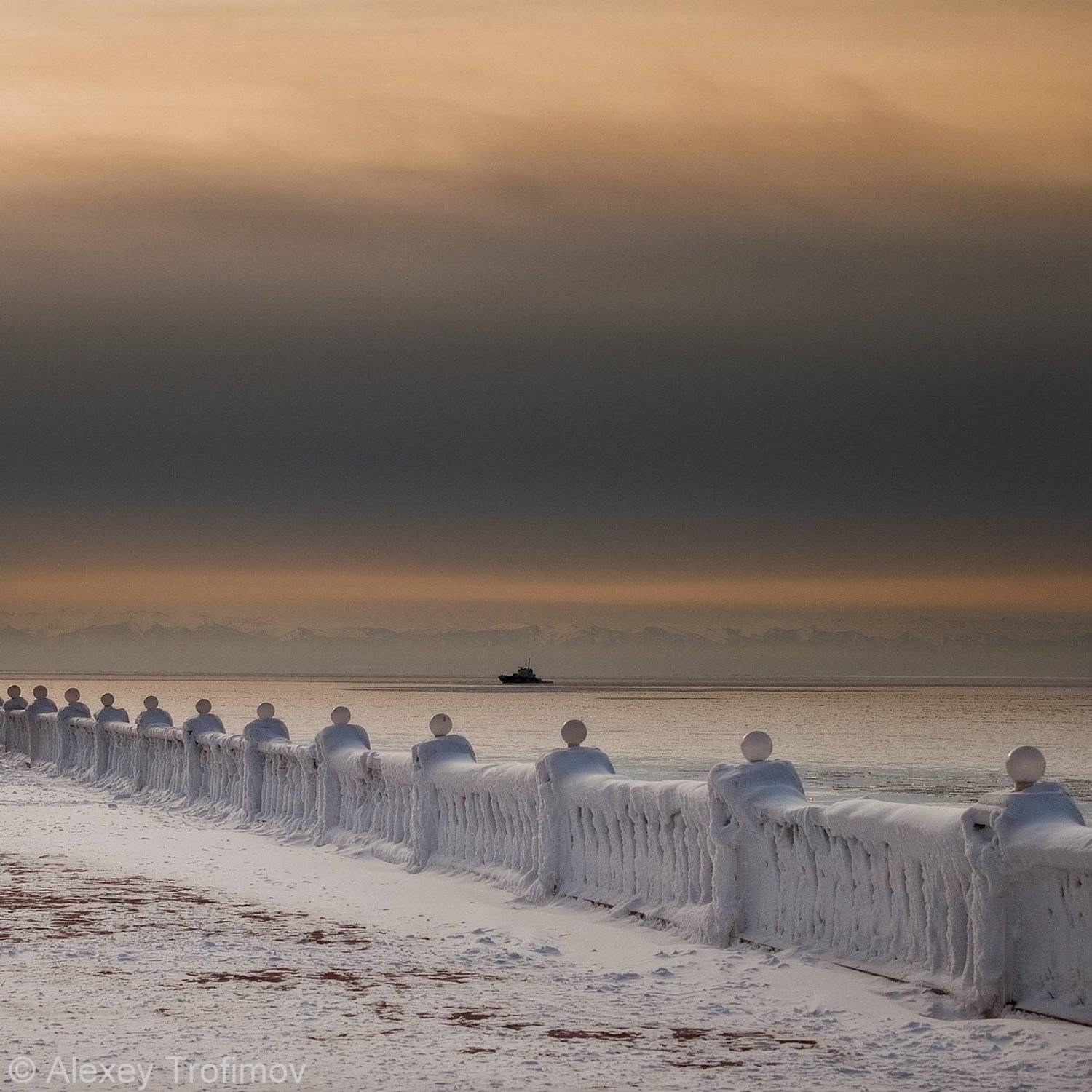 байкал, зима, пейзаж, ангара, листвянка, набережная, Алексей Трофимов
