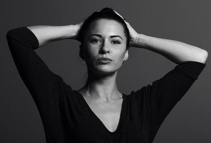 Портрет, чб  фото превью