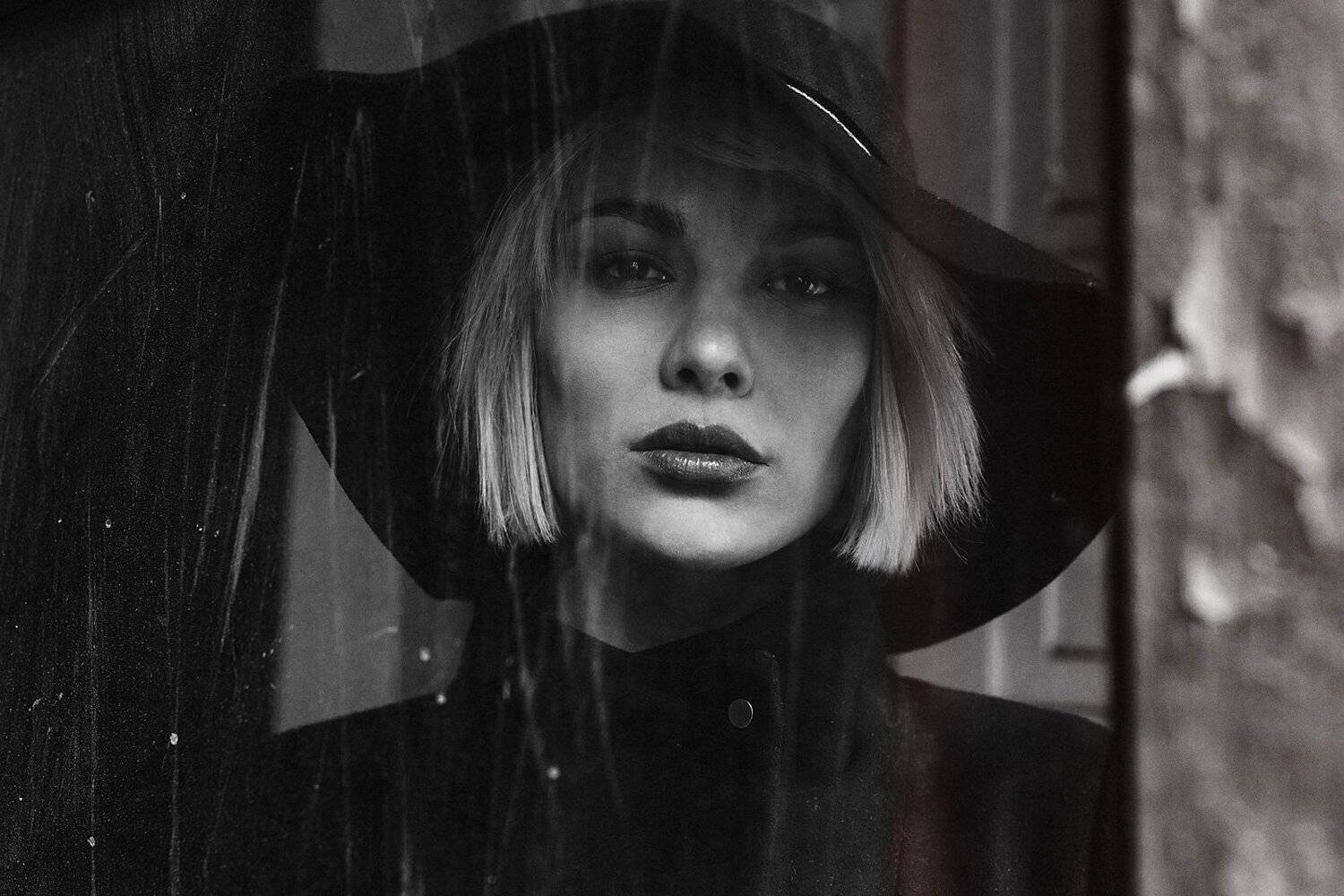 портрет, чб, фото, девушка, графика, Павел Соколов