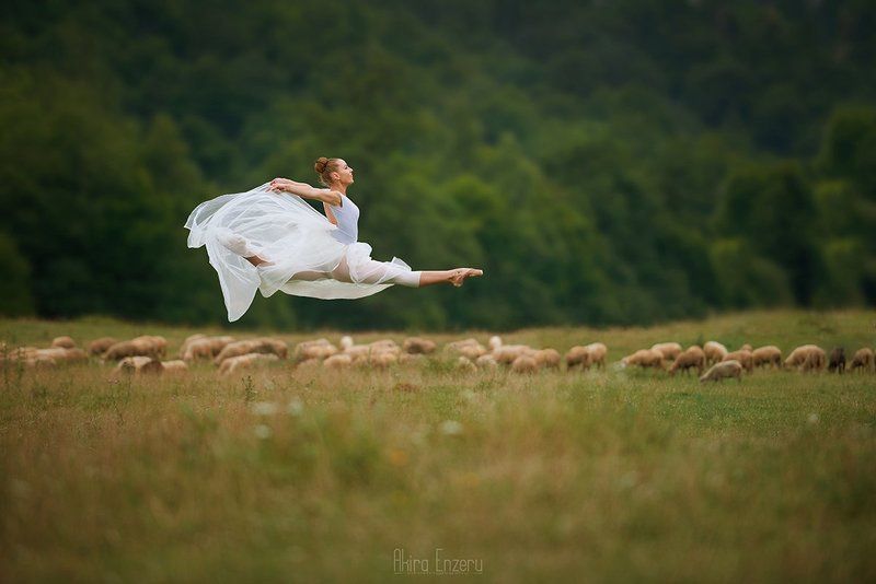 ballerina, ballet, dance, dancing, portrait, Балерина в деревне фото превью