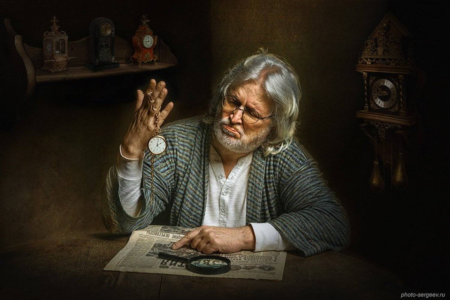 мужчина,часы,часовщик,время,арт,фото-арт, Александр Сергеев