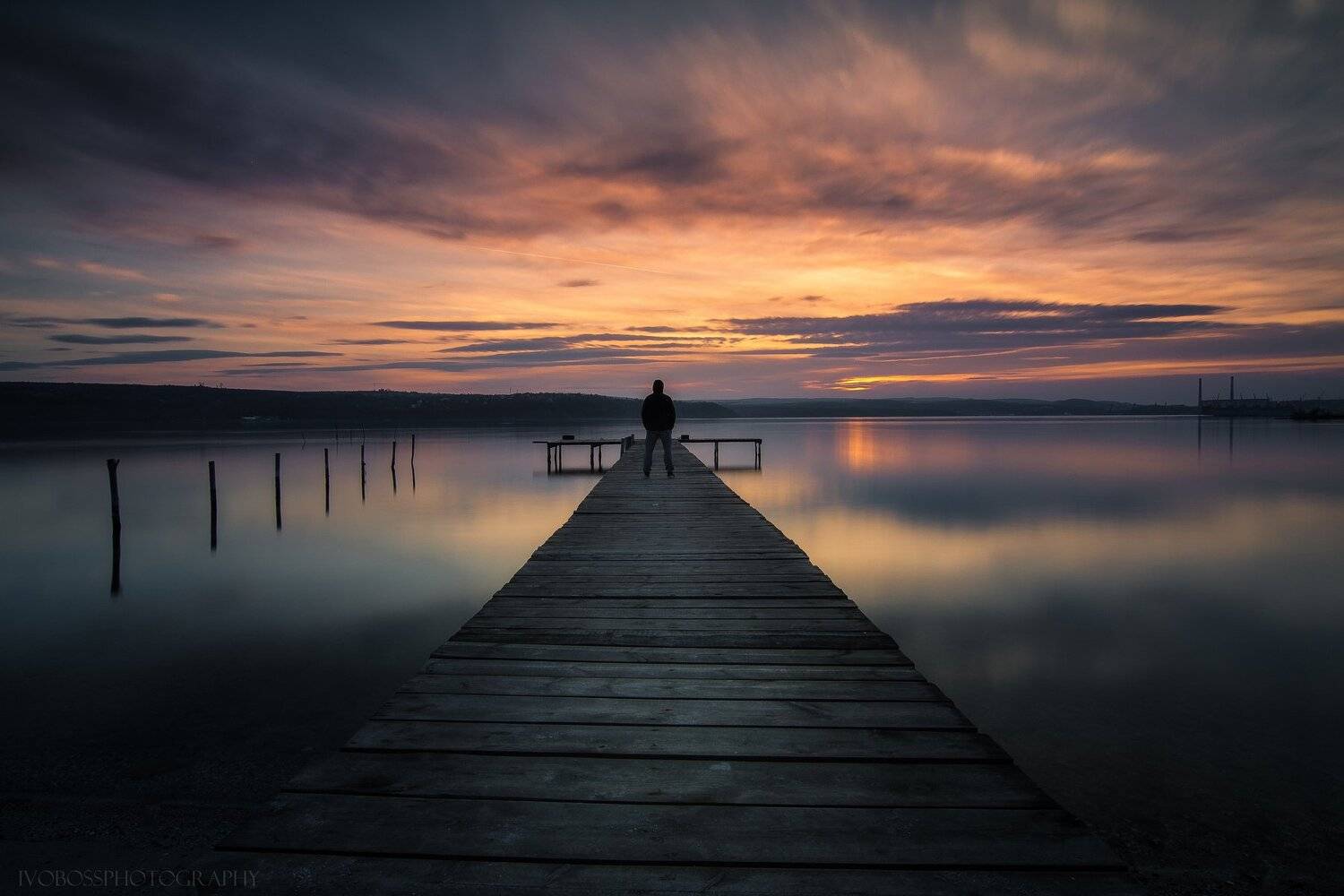 landscape, lake, seascape, sunset, varna, bulgaria, clouds, bluehour, Ivailo Bosev