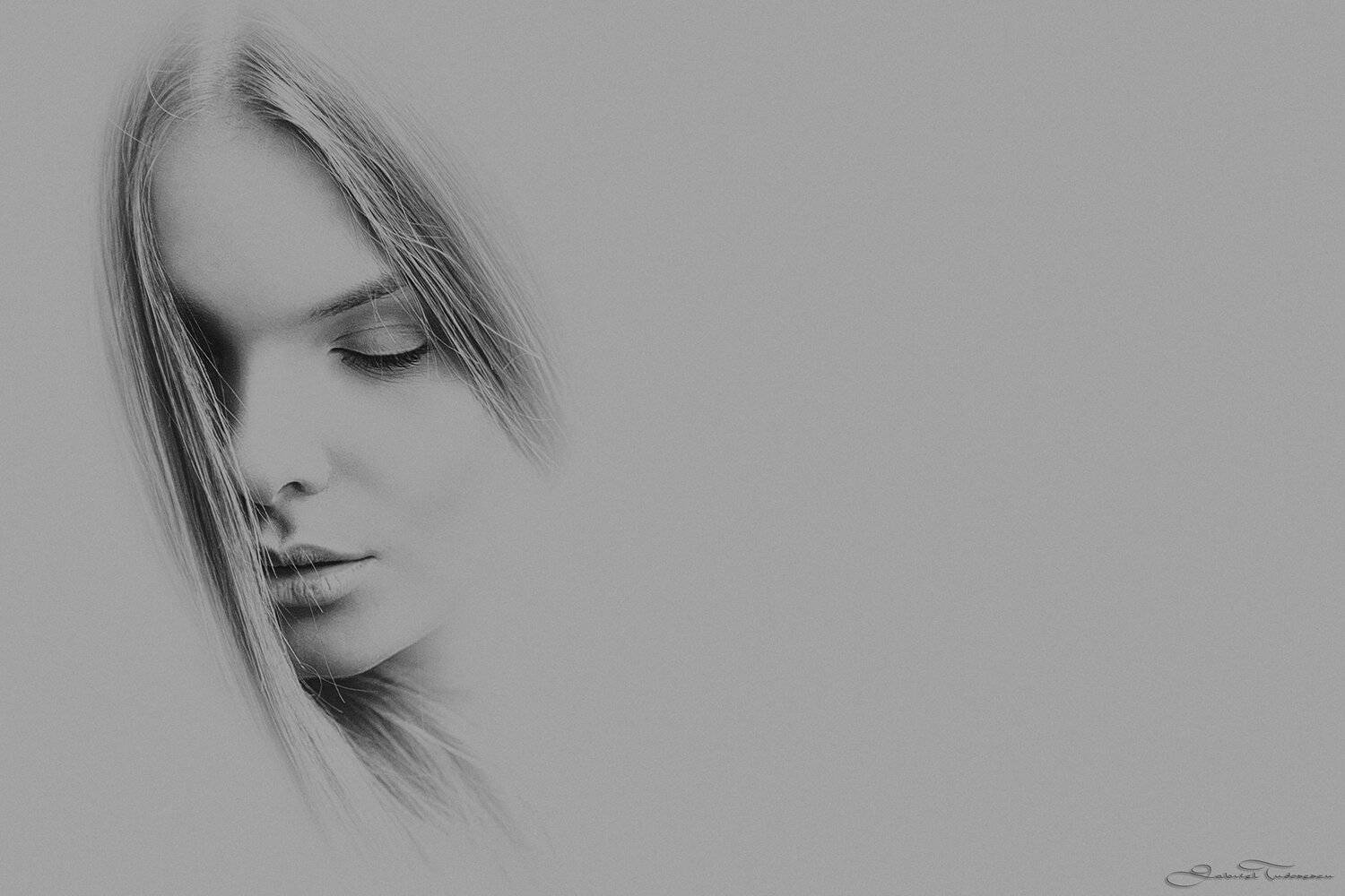 portrait, black & white, Gabriel Tudosescu EFIAP