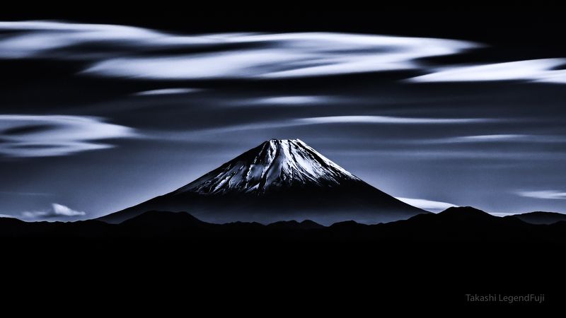 Flow of clouds (Blue ink version)