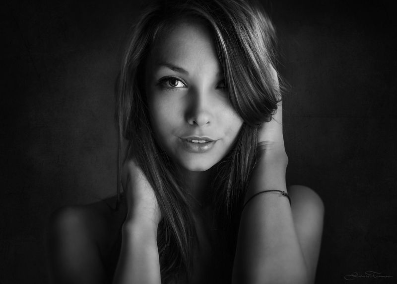 portrait, black & white Tomy фото превью