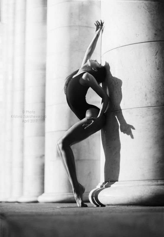 черно белый, гимнастка, спорт, красота тела, грация,  фото превью