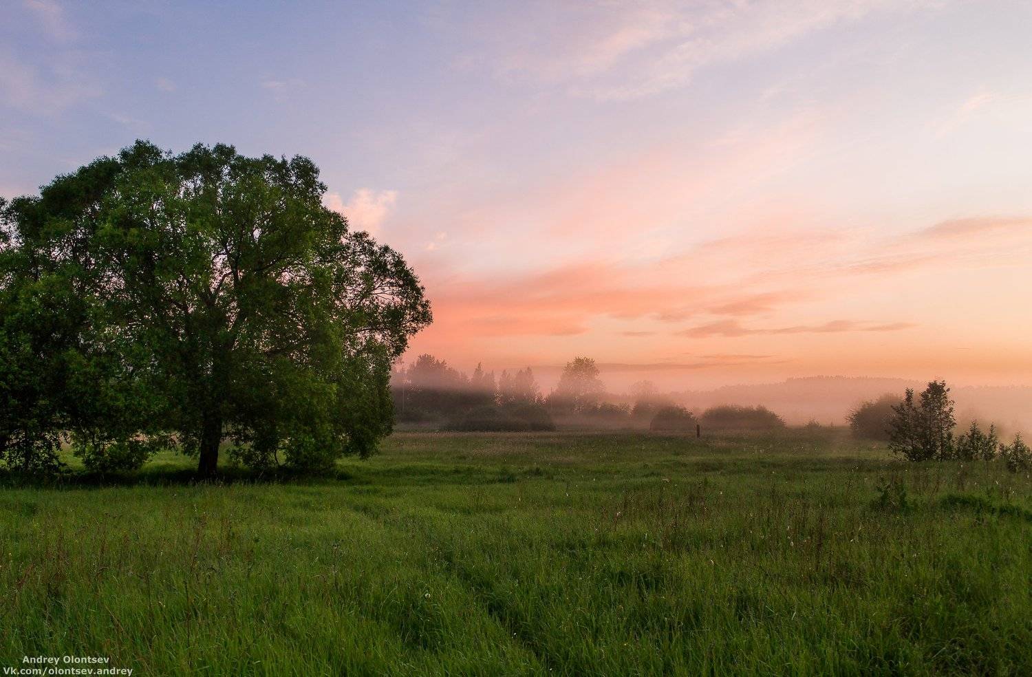 дубна, пейзаж, лето, рассвет, туман, canon, Андрей Олонцев