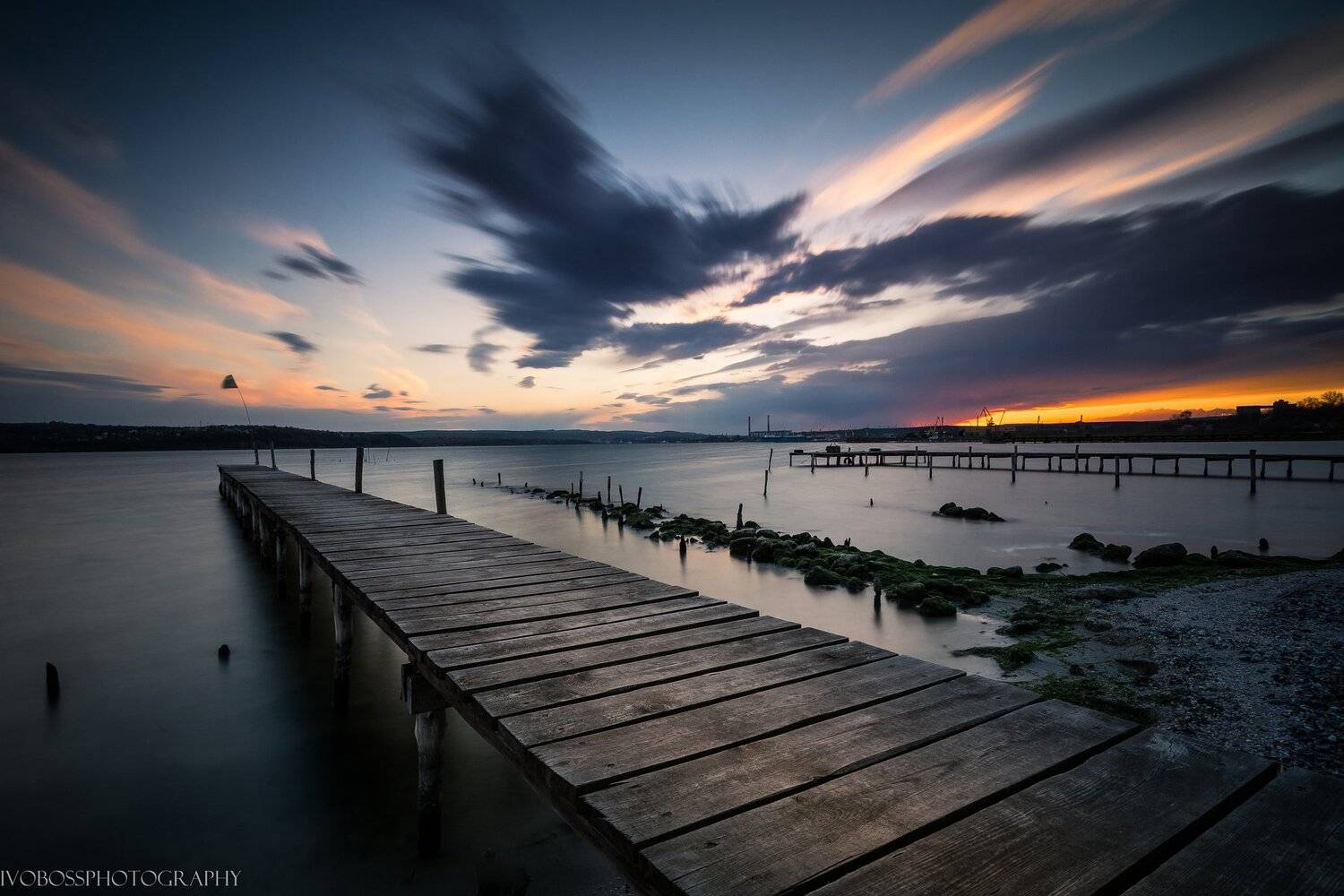 lake sunset landscape clouds bulgaria varna , Ivailo Bosev