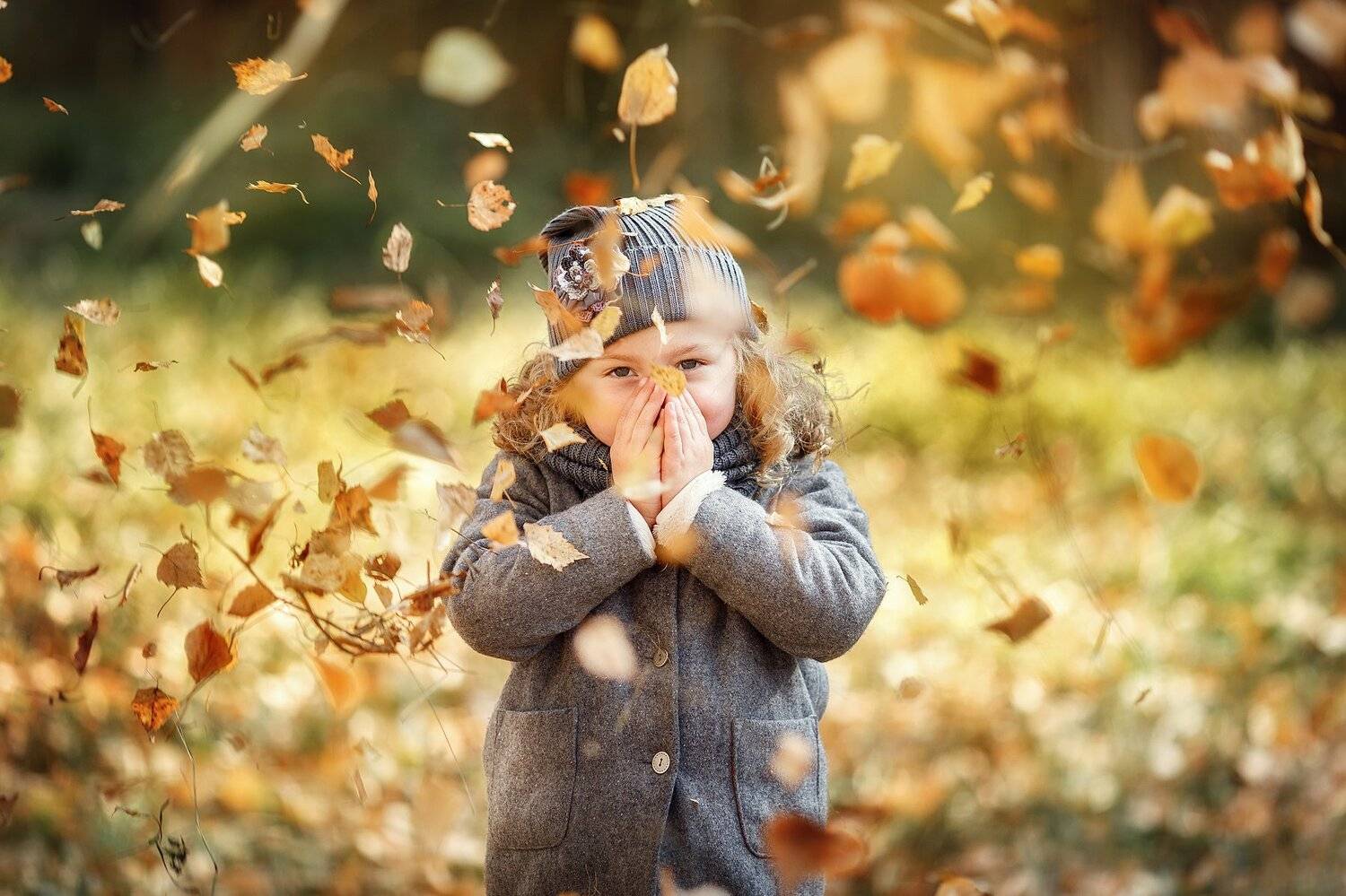 дети, осень, kids, family, children, autumn, Анна