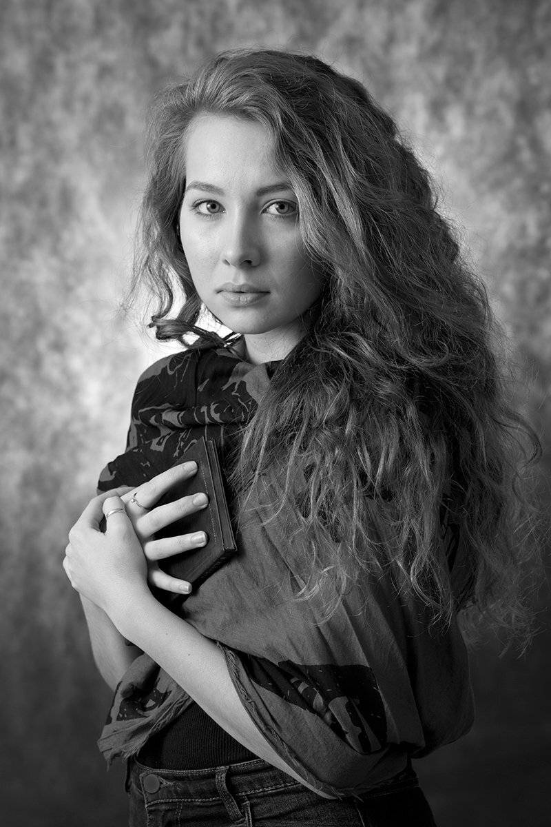 portrait,girl,b/w, портрет,девушка,чёрно-белое,ч/б,, Олег Грачёв