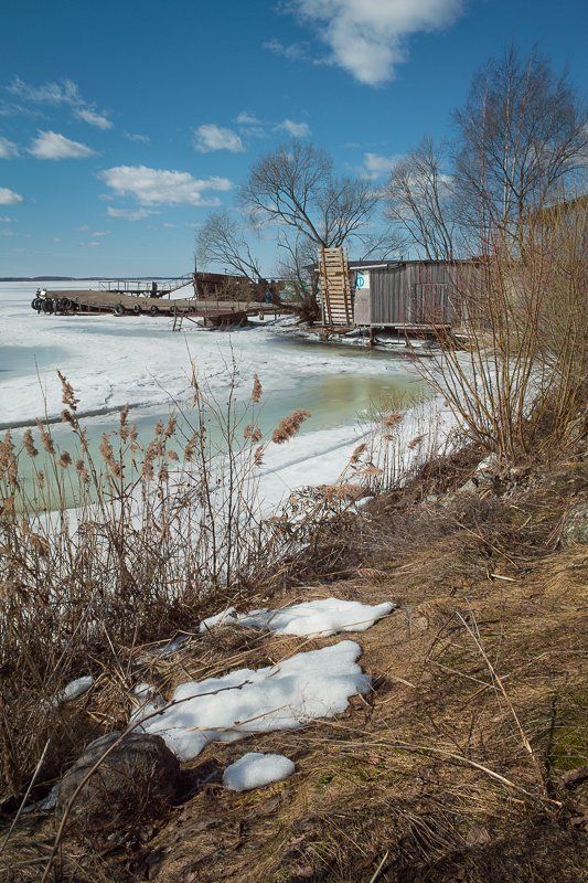 природа, весна, разлив, пейзаж, снег Весна на Волге. фото превью