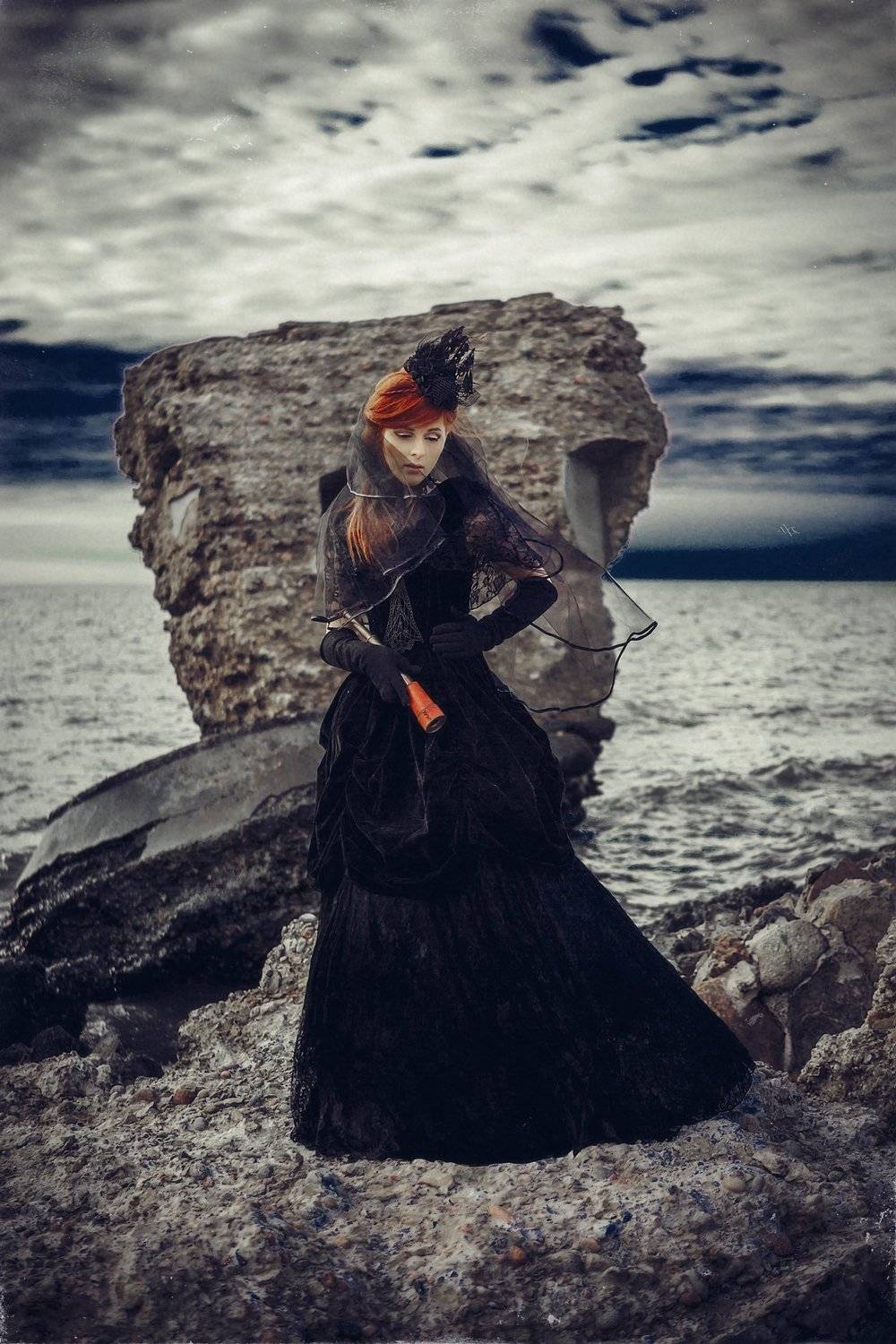 woman, portrait, black bride, mood, toning, Руслан Болгов (Axe)