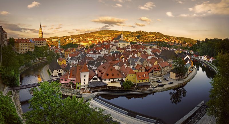 český krumlov, medieval, castle, town, vltava Чешски Крумлов и река Влтава, Чехия фото превью