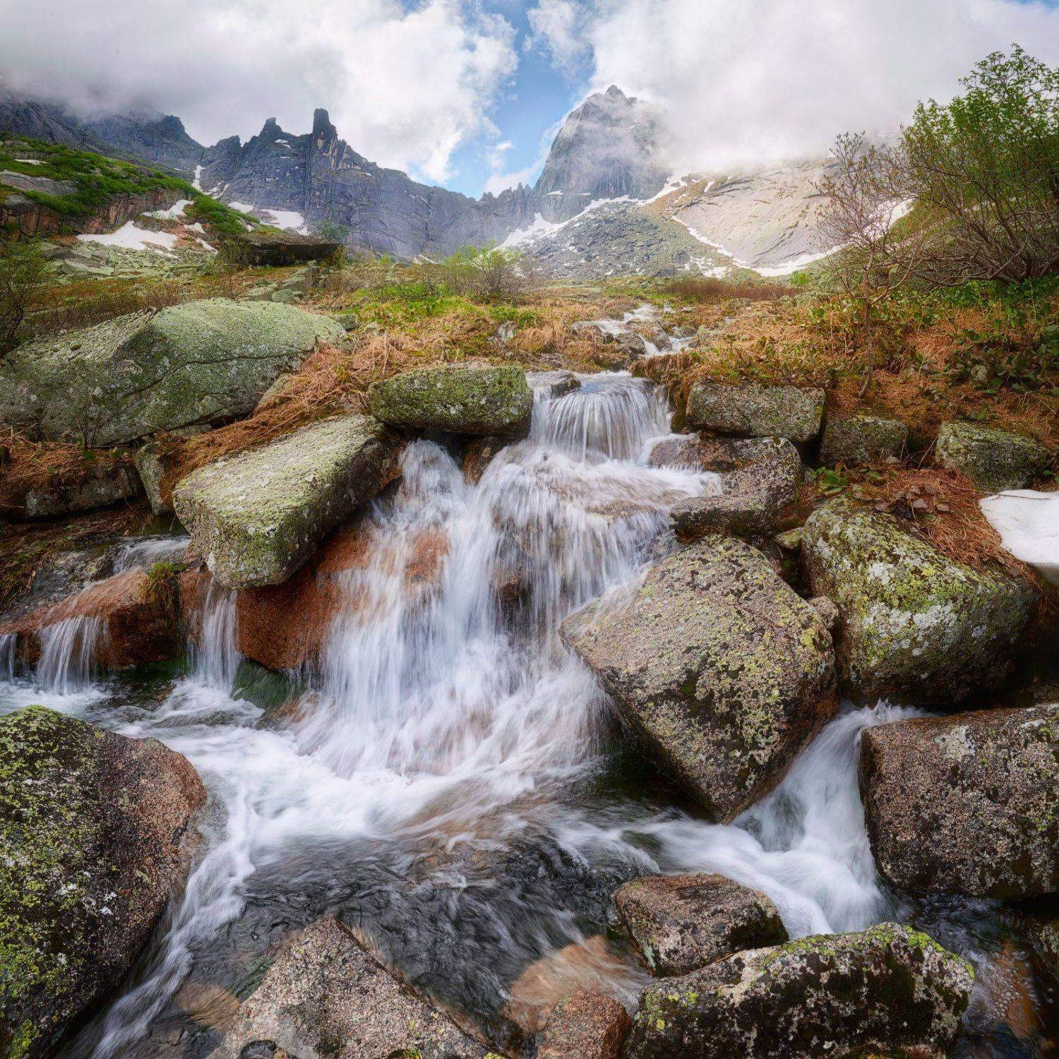 красноярский край, западные саяны, национальный парк  ергаки, озеро горных духов, озеро, перевал птица, водопад, покой, природа, ручей., Рафаэль Гатиятуллин