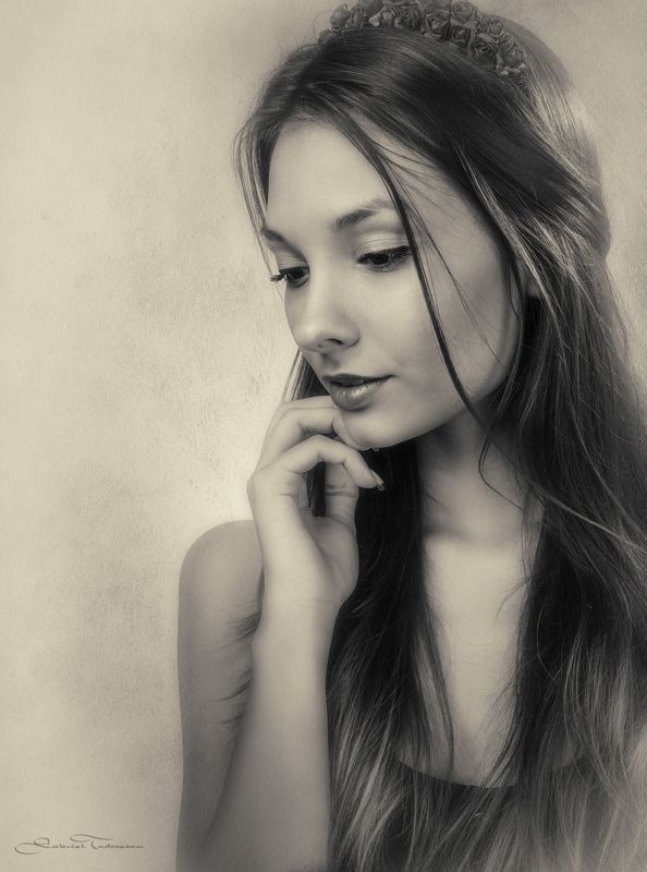 portrait, black & white Tomy фото превью