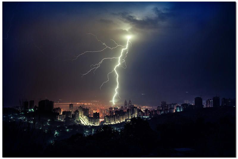 китай чунцин  фулин  ， молния   пейзаж  фото превью