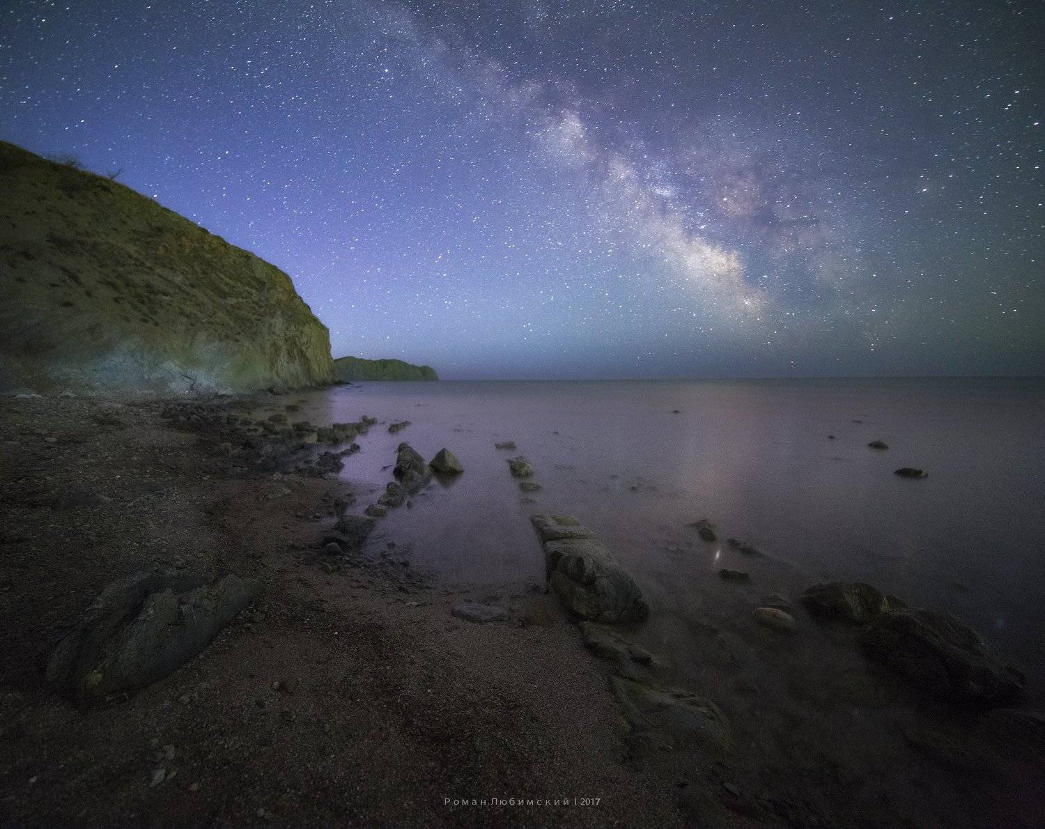 крым, коктебель, россия, пейзаж, кенон, звезды, млечный путь, ночная фотография, галактика, море, пляж, берег, Роман Любимский