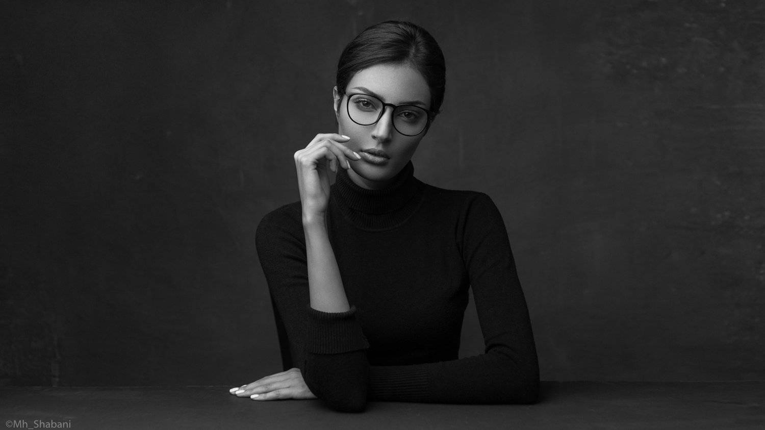 portrait, blackandwhite, beauty, model, natural, face, studio, lighting,, mohammad hossein