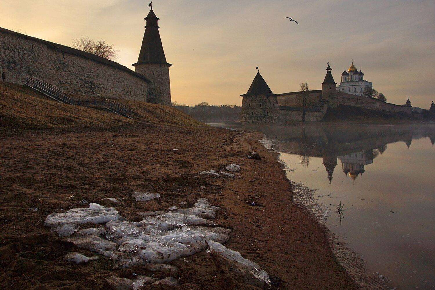 псков, кром, река, великая, Петр Косых