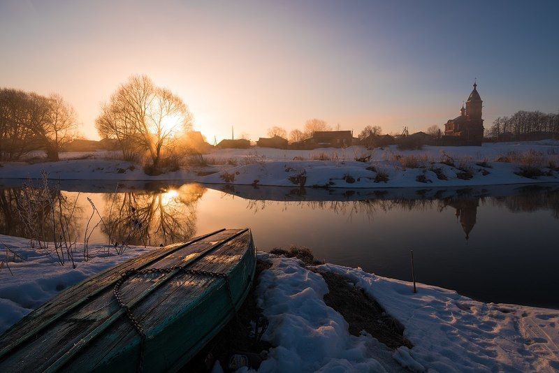 Март, морозное и солнечное утро фото превью