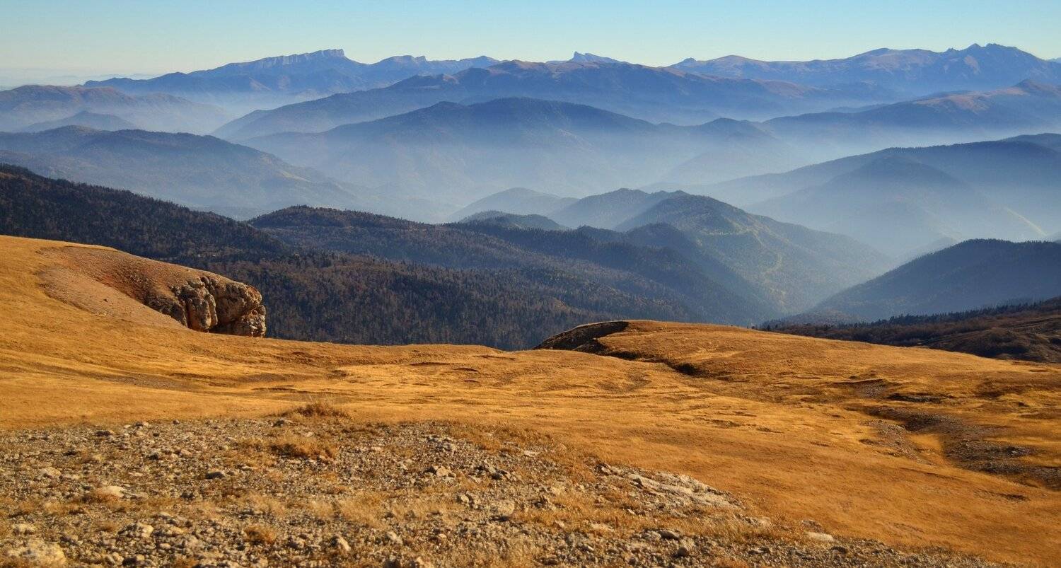 горы, туман, линии, Елена Шевченко