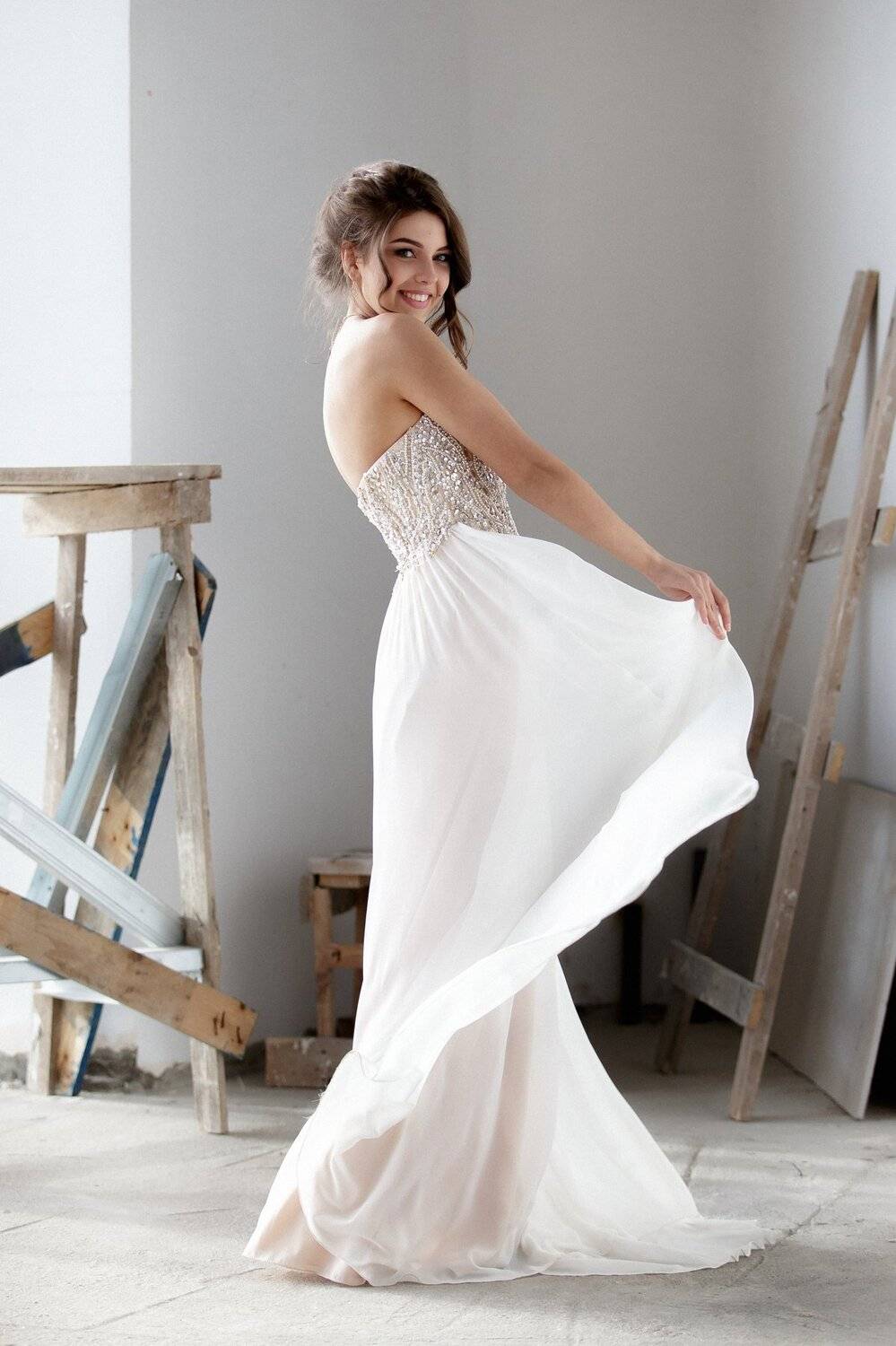 девушка, красота, гламур, стройка, платье, солнце, свет, изящность , Dmitry Bastet