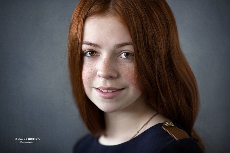 рыженькая, веснушки, портрет Маша фото превью