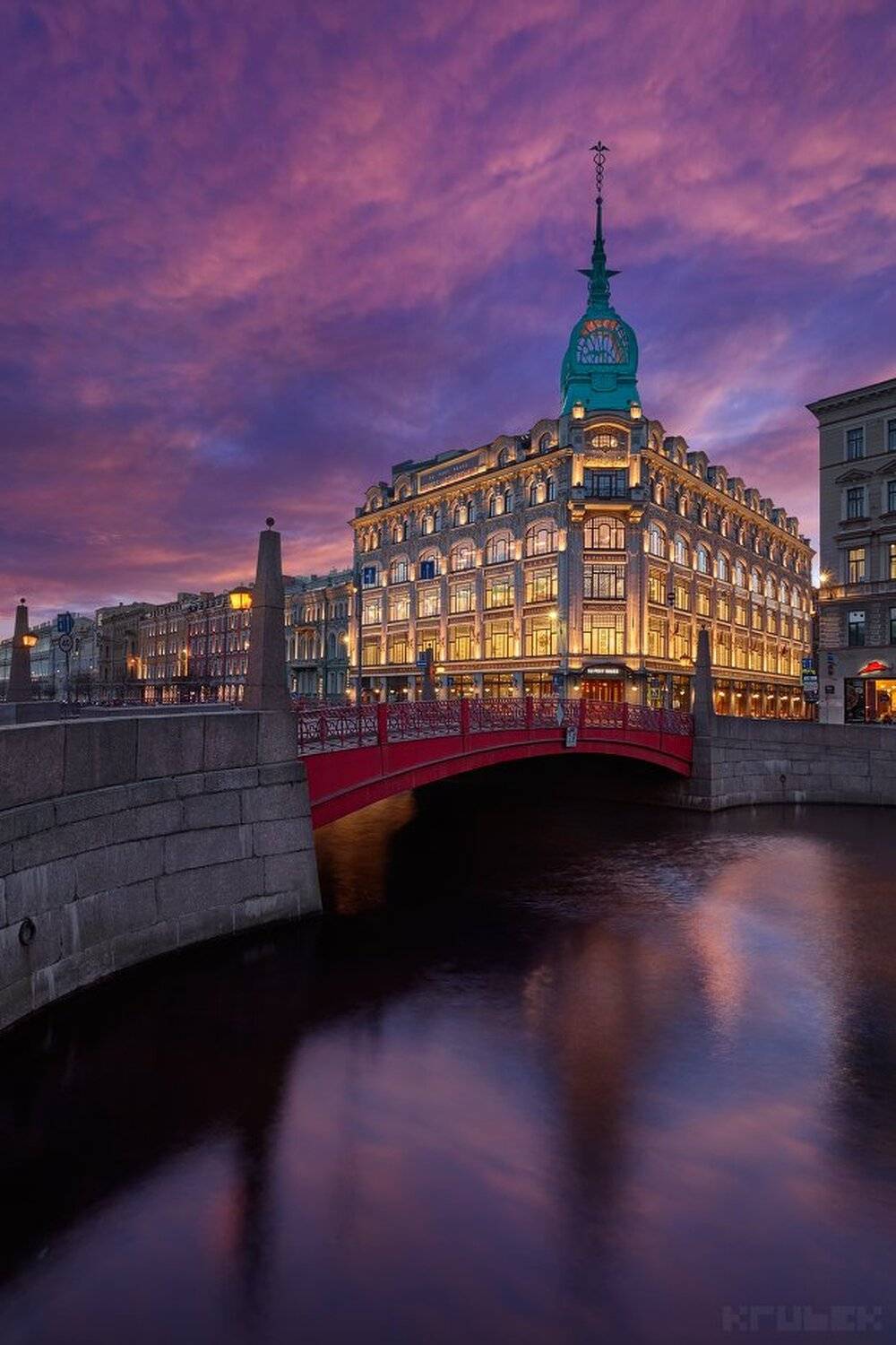 красный мост, санкт-петербург, река мойка, торговый дом, архитектура, KrubeK
