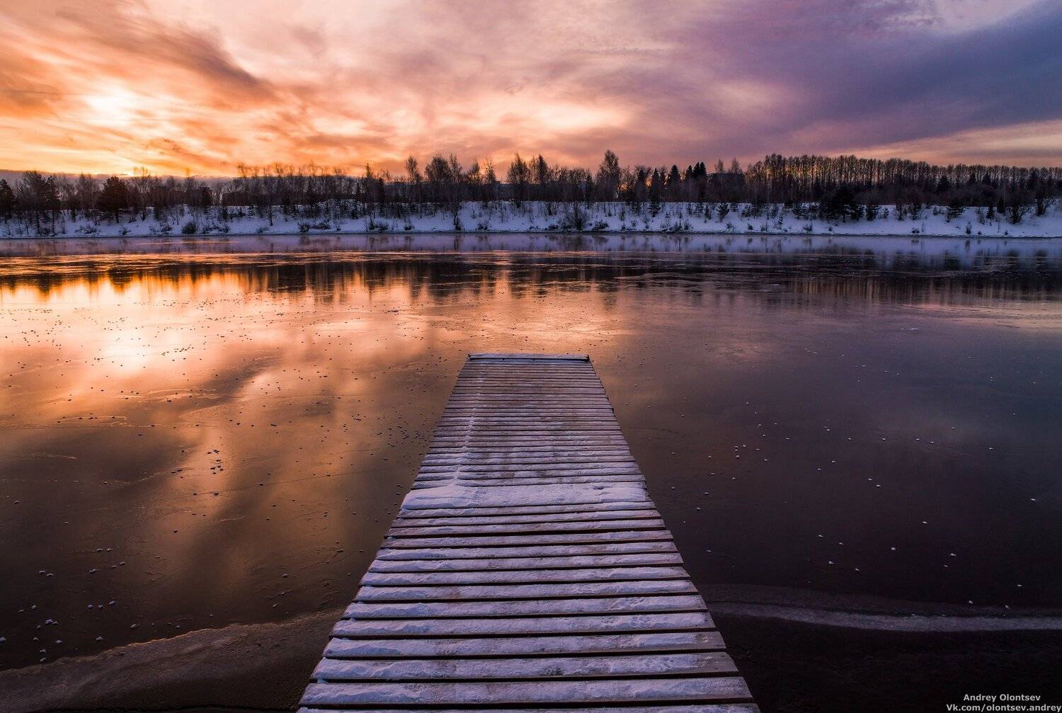 дубна, пейзаж, зима, рассвет, canon, Андрей Олонцев