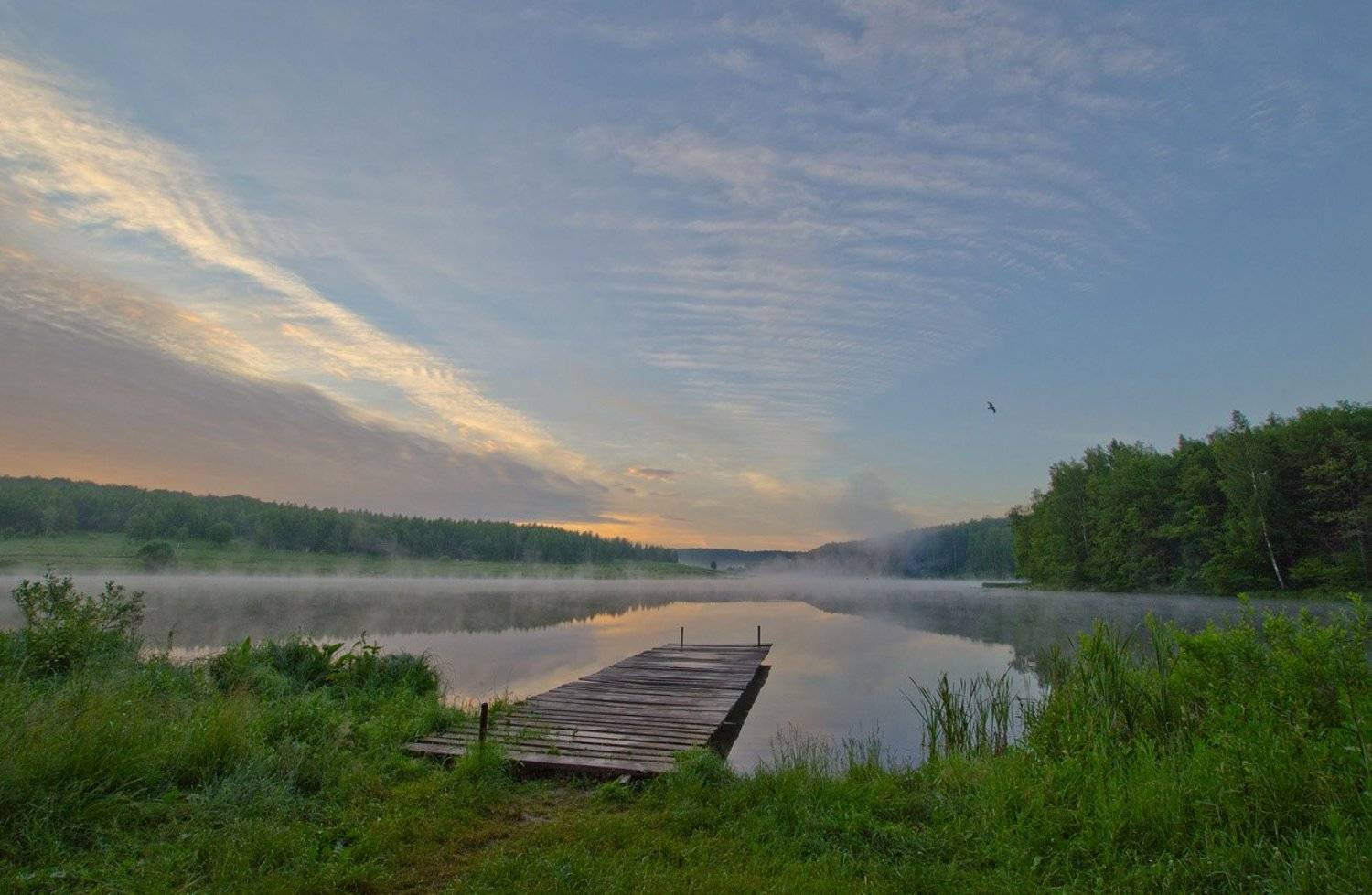 лето август озеро новое природа пейзаж, Михаил Агеев