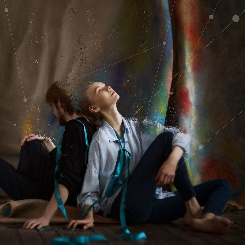 портрет, арт, девушка, абстракция Путь фото превью