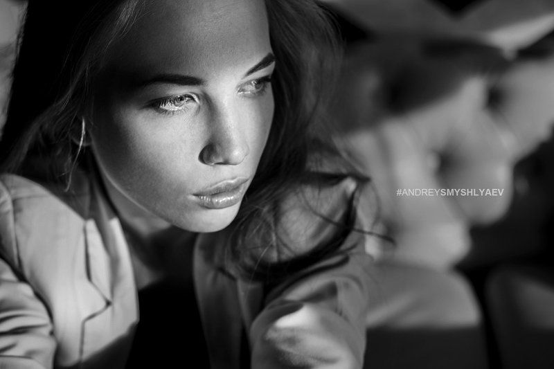 девушка, портрет, смышляев, дневной свет, черно- белое, girl, bw. daylight, blackandwite, smyshlyaev Алена фото превью