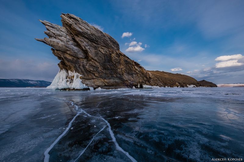 байкал, сибирь, россия, пейзаж, природа, зима, лед, остров, baikal, siberia, russia, landscape, nature, winter, ice, island Южная оконечность острова Огой фото превью