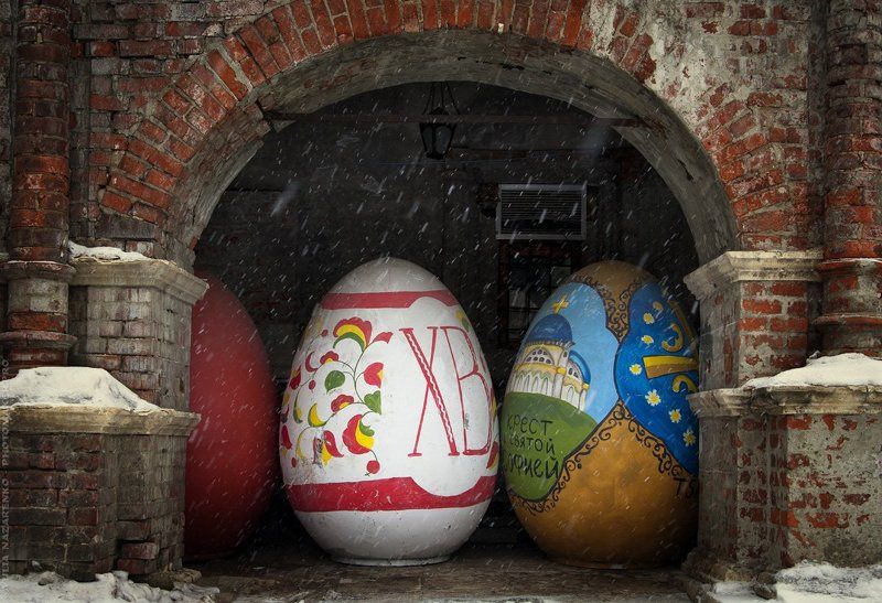 Пасха, Easter, Москва, Moscow, монастырь, весна, зима, снег Христос воскресе! / Happy Easter! фото превью