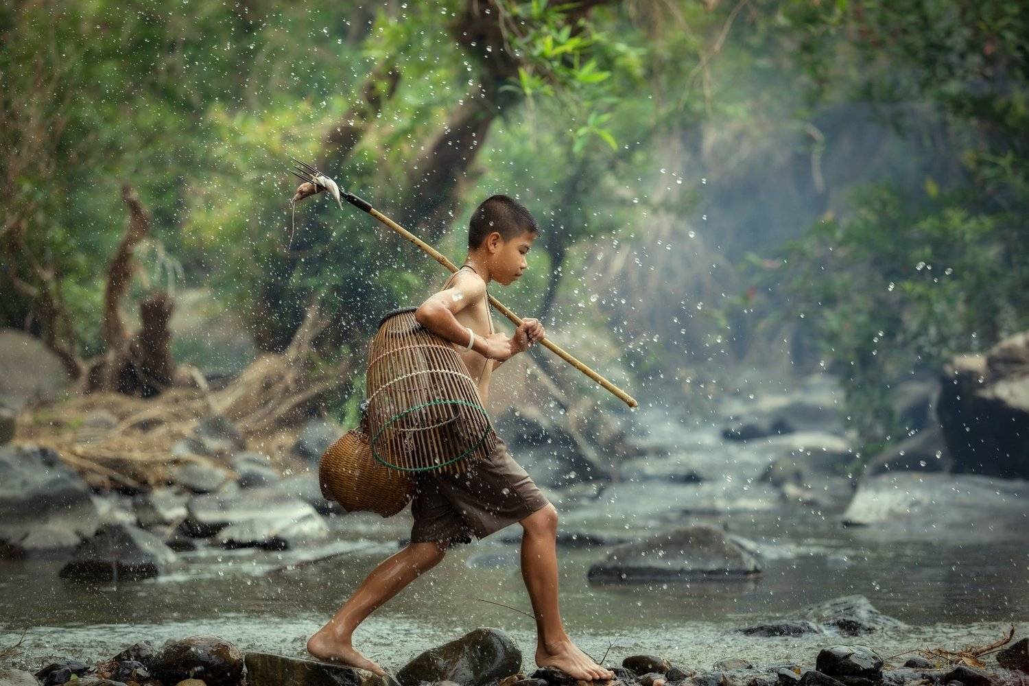 hunter,boy,child,fisherman,thai,asia,, SUTIPORN SOMNAM