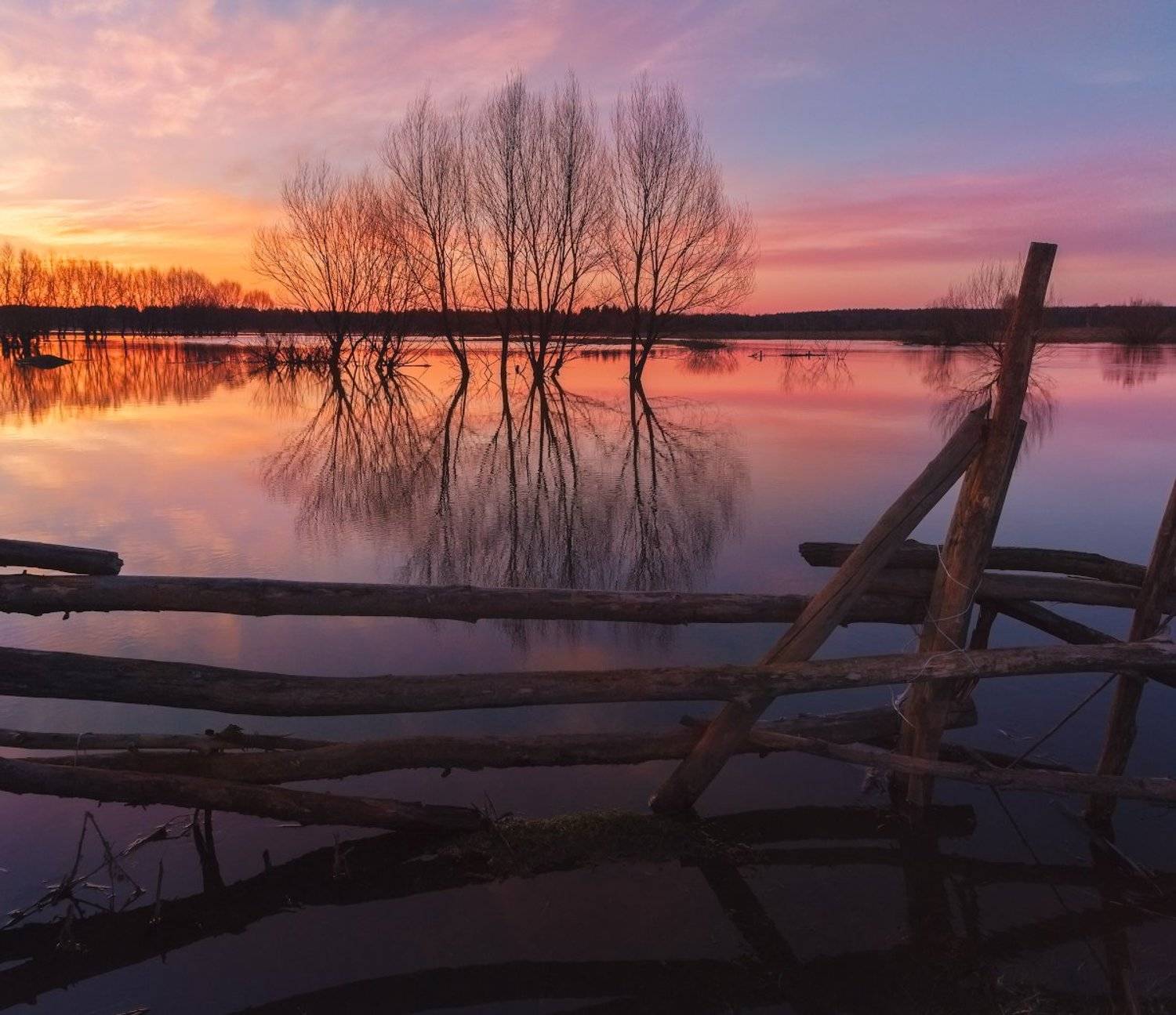 весна, филипповское, половодье, разлив, утро, река, рассвет, Игорь Шиленок