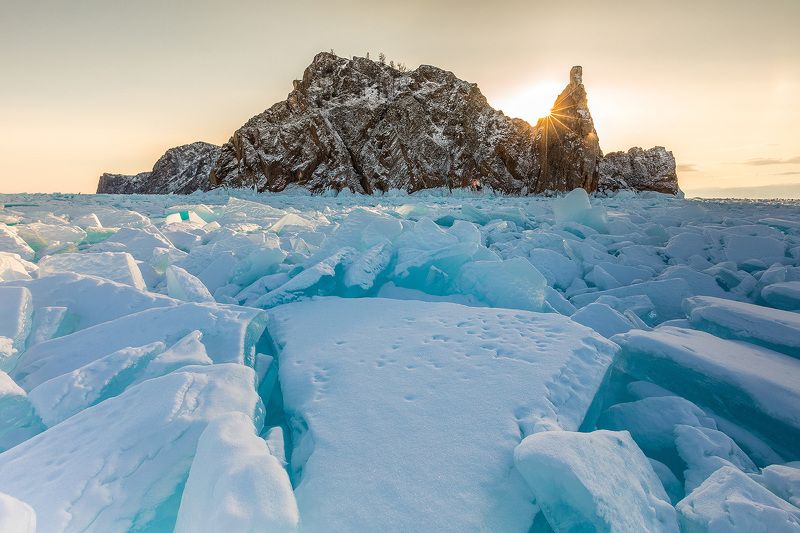 Байкал, лед, Ольхон Льдины мыса Хобой фото превью