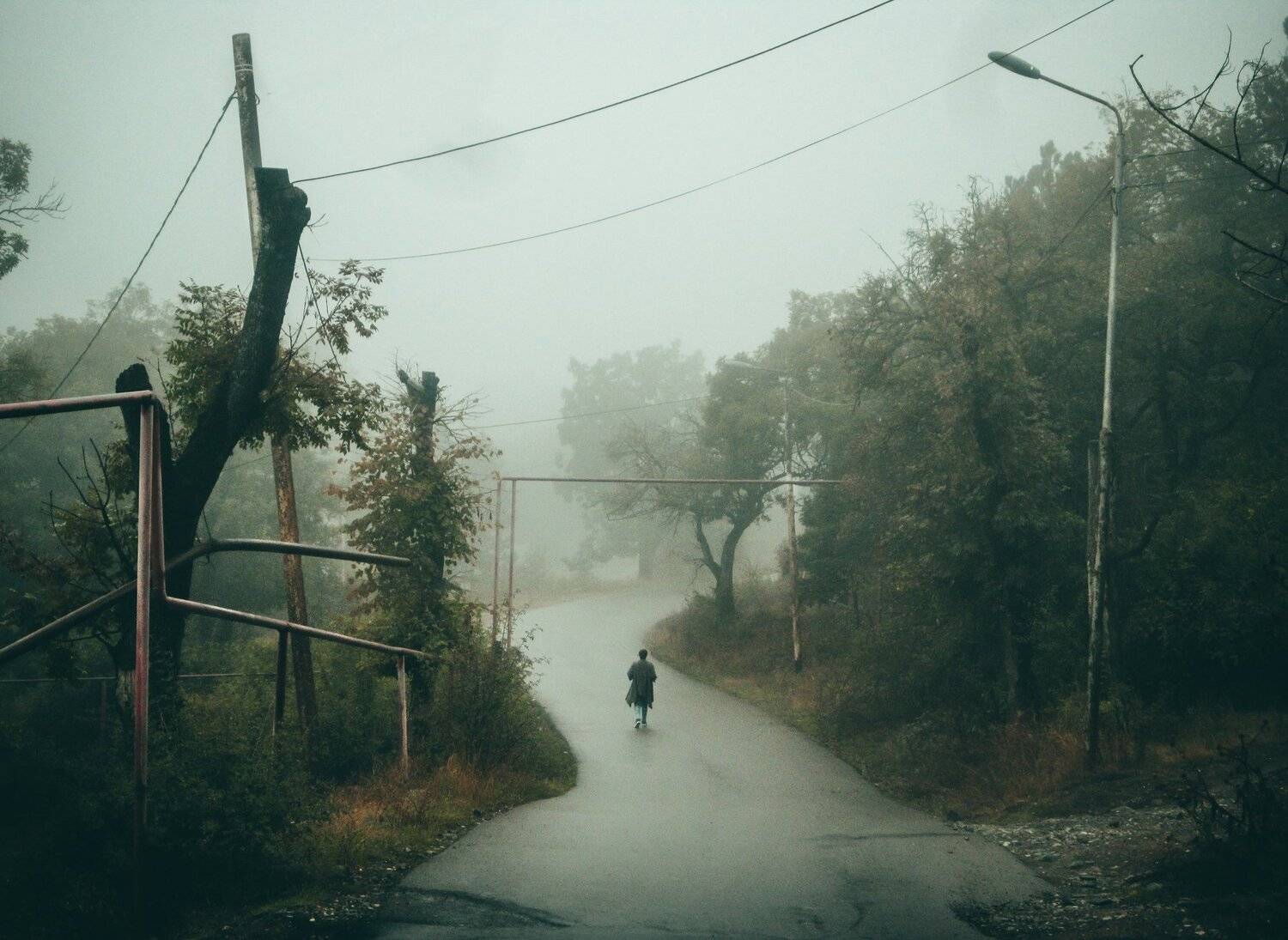 landscapes woman fog, Miane Da