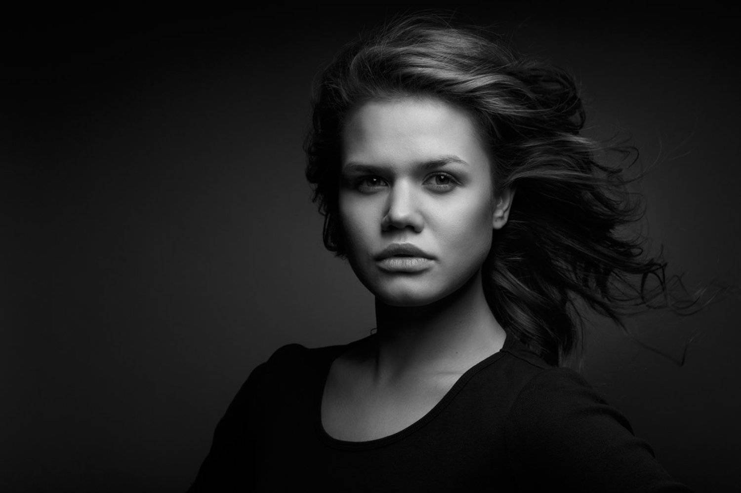 портрет, чб, девушка, Руслан Рахматов