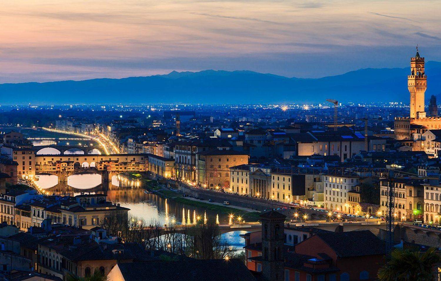 florence,italy,tuscany,city,night,spring,river,bridge,lights,urban,cityscape, Алексей Гусев