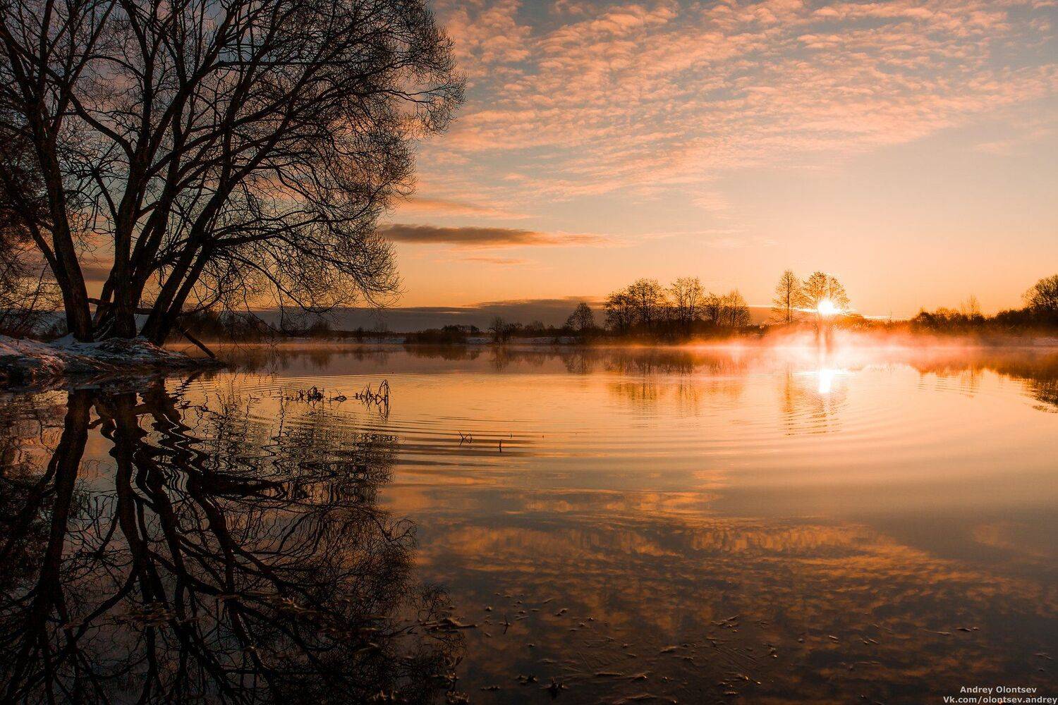 рассвет, природа, пейзаж, дубна, Андрей Олонцев