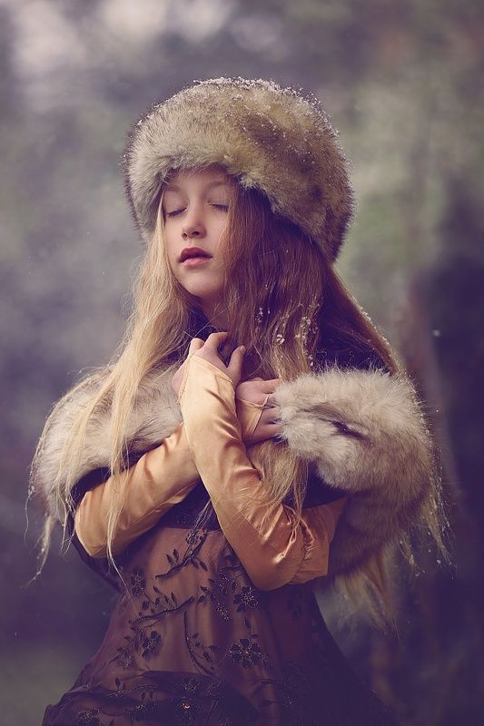 child, girls, portrait,natural-ligh, winter, snow, Winter фото превью