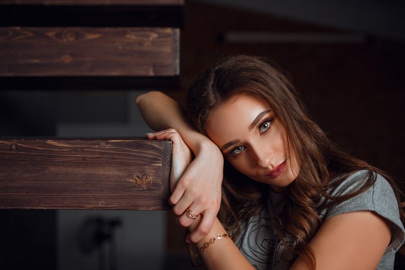 портрет, девушка, лицо, глаза, студия, egorko, егор конабевцев Настя фото превью