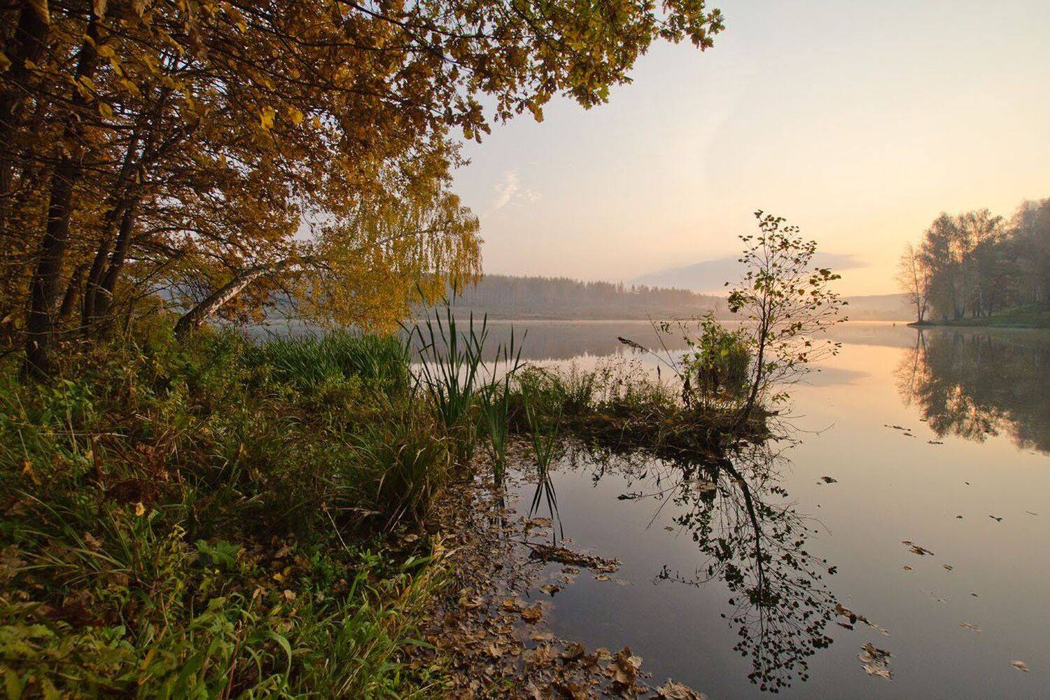 природа пейзаж озеро новое, Михаил Агеев