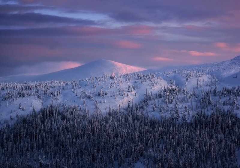 кольский полуостров, мурманская,кандалакша Утро над Железной горой фото превью