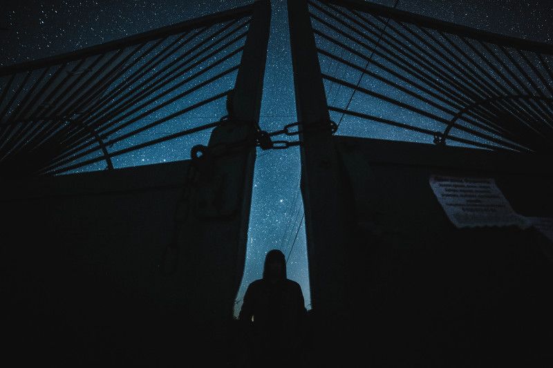 ночь звезды пейзаж арт ночное У входа в космосphoto preview