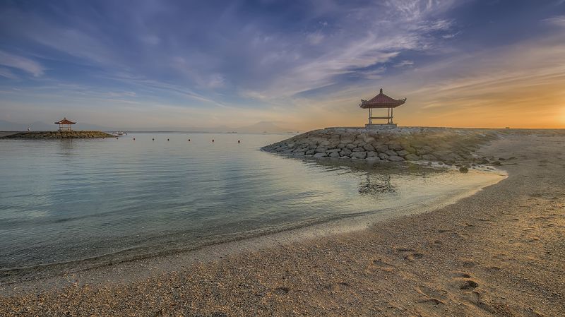 путешествие,Бали,рассвет,морской,пейзаж,Индонезия, Балийский рассвет. фото превью