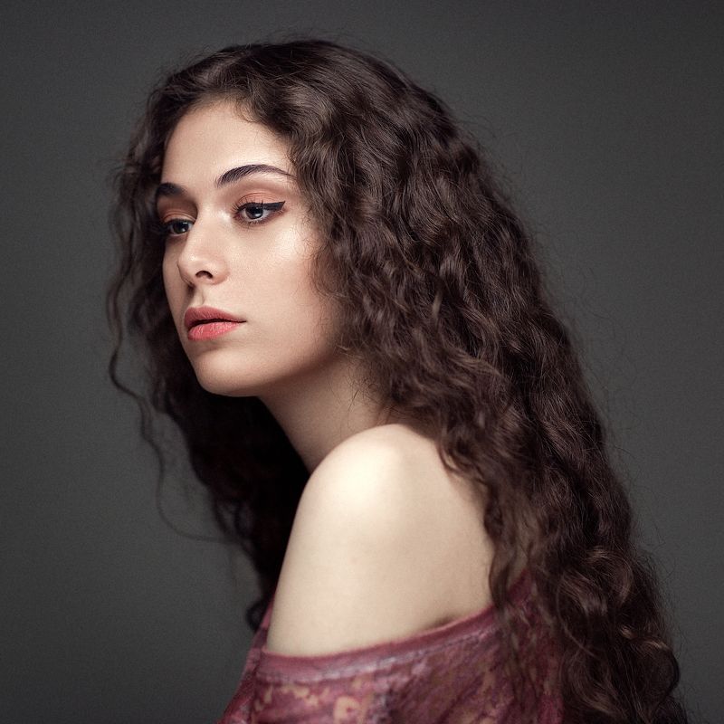 portrait, model, face, beauty, girl, studio, lighting, makeup Mahtab фото превью